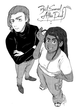 Lance and Aaliyah screentone Lance and Aaliyah screentone